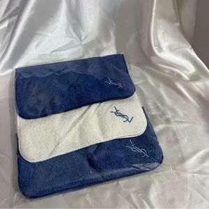 Vintage Yves Saint Laurent Towel,Blue/White